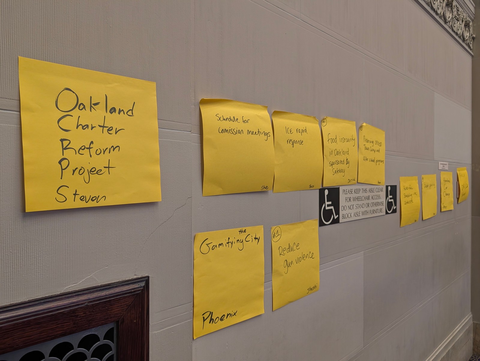 Session ideas being added to the wall today
